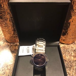 Movado Sapphire Crystal Stainless Steel Watch